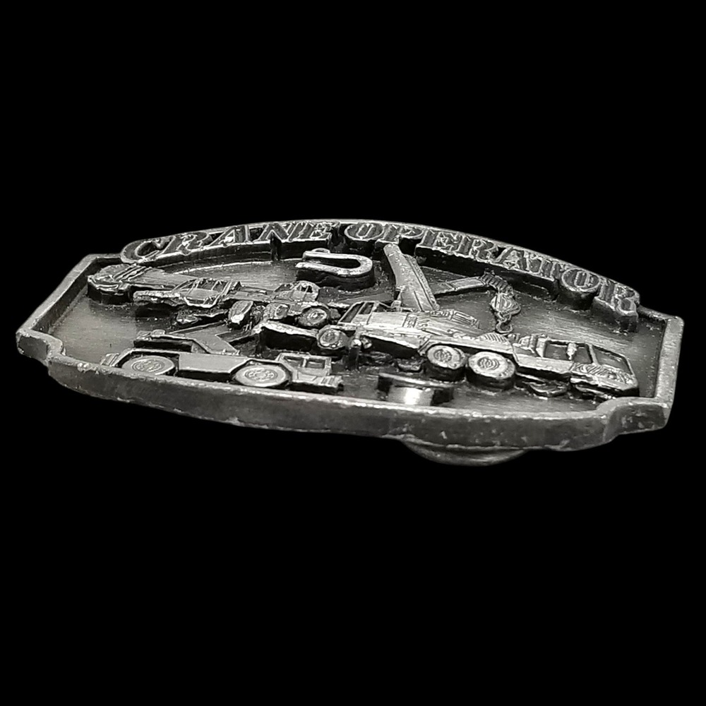 Crane Operator Belt Buckle Construction Heavy Equipment Trade Specialties Pewter - Picture 4 of 9